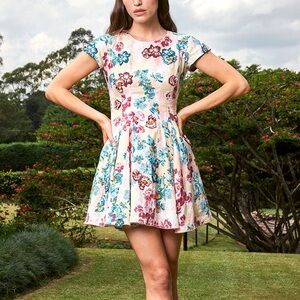 Agua by Agua Bendita Embroidered Pupe Prado Mini Dress Extra Small